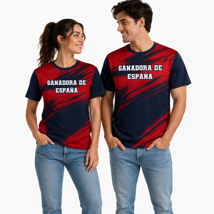 เสื้อยืดแฟนบอลสไตล์สเปนปี 2026 แบบกำหนดเอง เสื้อยืดเชียร์ฟุตบอลสำหรับทุกเพศ ขายส่งแบบ OEM - Product Image 5