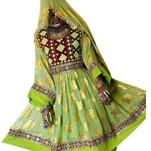 Robe afghane en dentelle, dernier design, pour femmes, pour mariage et fêtes, manches longues, respirante, tailles personnalisées acceptées, robe afghane Kuchi. - Product Image 1