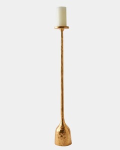<b>Night</b> Edit Candle <b>Stand</b> Durable Home Decoration Metal Candle Holder Tall Textured Base White Candle Included - Product Image 1