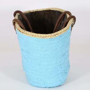 Le panier à paillettes multicolore écologique de BiyadinaStore vannerie marocaine avec feuilles de palmier durables pour la Saint-Valentin - Product Image 2