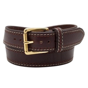 Collar de Cuero Marrón de Grano Completo para Perro, con Hebilla Cuadrada Trenzada y Acolchado, para Perros Medianos y Grandes - Product Image 1