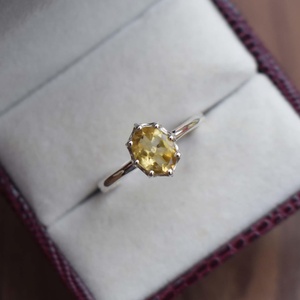 Citrine <b>Ring</b> S925 Sterling <b>Silver</b> Gemstone Jewelry Elegant Yellow Stone <b>Ring</b> For Women Fine <b>Statement</b> Jewelry - Product Image 3