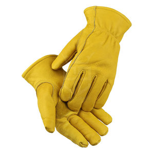 Guantes de Seguridad de Cuero de Alta Calidad Diseñados con Cuero Vacuno Grueso y Agarre Resistente para Soldadura, Trabajos Mecánicos y de Taller - Product Image 4