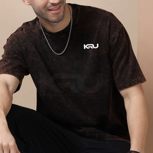 T-shirt tricoté délavé pour homme, confortable au quotidien, en coton doux, respirant, écologique, séchage rapide, mode estivale, manches courtes - Product Image 6
