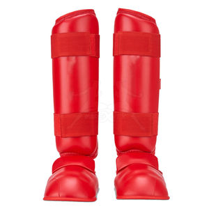 สนับแข้งหนังแท้รุ่นขายดีประจำปี 2026 สำหรับมวย MMA คุณภาพสูง พร้อมโลโก้สั่งทำพิเศษสำหรับมวยปล้ำ - Product Image 1