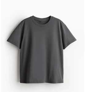 Custom Logo Heavyweight Cotton T Shirt Men Oversized Drop Shoulder Streetwear Blank Plain Black Tee Plus Size Loose Fit Anti-UV - Product Image 1