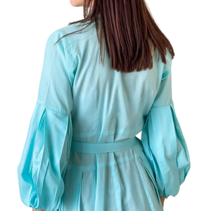 New Design Fashionable Solid Color V Neck <b>Plus</b> <b>Size</b> Women's Clothing Custom Logo & Colors Breathable Casual Dresses for Women - Product Image 6