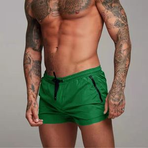 Wholesale Workout Fitness Custom Summer Sport Spandex/Polyester Running Sweat Blank Men Gym Shorts Elastic Waist 2 <b>Layer</b> Zipper - Product Image 3