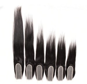 NAJIR HAIR HUB Cheveux Humains Indiens Remy 18 Pouces Ondulés Noir Extensions de Tissage Frontal en Dentelle Trame Simple Double Tirage - Product Image 2