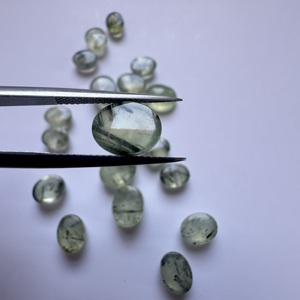 Piedras Preciosas de Prehnita Verde Natural, Cabujón Ovalado, Grado AAA, Pulido a Mano, Piedras Semipreciosas de 3x5mm a 10x14mm, Venta al Por Mayor - Product Image 2