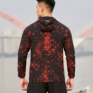 New Design Unisex <b>Winter</b> Thin <b>Running</b> <b>Jacket</b> Quick Dry Windproof Hooded Sportswear for Cycling Gym Fitness Outdoor Training - Product Image 2