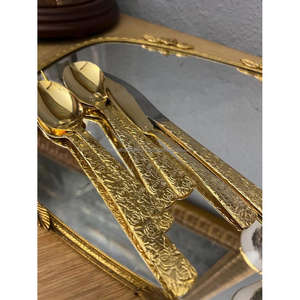 Ensemble de couverts en laiton gravé de luxe, décoration de table pour occasion de mariage, ensembles de couverts décoratifs, couverts en métal, dernier design - Product Image 2