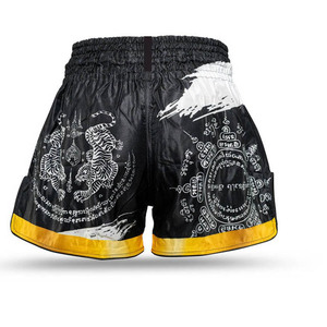 Shorts de Muay Thai en tissu satiné pour la boxe, le karaté, l'entraînement en salle, les combats, vêtements de combat confortables, vêtements de performance pour les arts martiaux - Product Image 6
