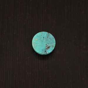 Pierre précieuse cabochon en turquoise naturelle d'Arizona, 6,8 carats, 13x13 mm, ronde, personnalisable pour la fabrication de bijoux - Product Image 4