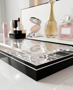 Luxurious Modern Clear Acrylic Cosmetic Display Customizable Countertop Easy Assembly for Eco-friendly Retail Solution - Product Image 5