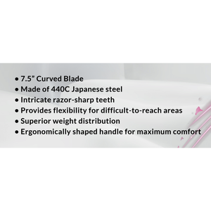 กรรไกรตัดแต่งขน True Iconic Myriad+ ขนาด 7.5 นิ้ว ฟันคมกริบ โค้งมน สำหรับการกรูมมิ่ง - Product Image 2