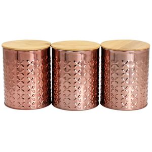 Retro Metal Food <b>Storage</b> <b>Containers</b> With Lids Cylinder Shape <b>Kitchen</b> Use Handcrafted Design Freshness Preservation - Product Image 5