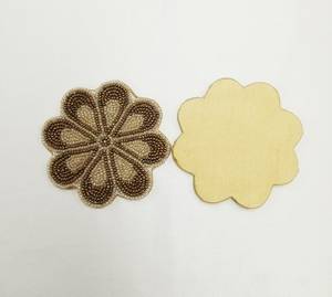 Stylish Luxury Cotton <b>Foundation</b> Handmade Beaded Hand Craft Dining Table coster with Embroidery Customizable Size & Design custo - Product Image 1