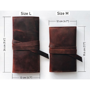 Leather Artist <b>Roll</b> Pencil <b>Roll</b> Case Leather Brush <b>Roll</b> Leather Pencil Holder Artist <b>Tool</b> <b>Roll</b> Paint Brush Holder - Product Image 2