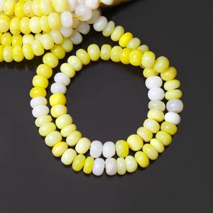 Natural Shaded <b>Candy</b> Yellow Opal Smooth Rondelle Beads 7-8mm Opal Loose Gemstone Beads For Jewelry Making DIY Bracelet <b>Necklace</b> - Product Image 3