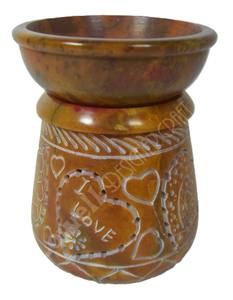 Difusor de Aceite Aromático de Piedra Jabonera (4 Pulgadas) – Quemador Artesanal de Mármol y Piedra Jabonera - Product Image 1