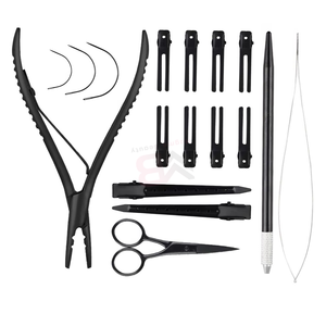 Professional MAGMA BEAUTY Metal Hair <b>Extension</b> Kit Complete Set with Clip Tape and Micro <b>Bead</b> <b>Extensions</b> Tools for Salon - Product Image 6