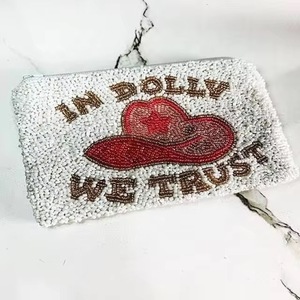 Monedero de Terciopelo con Cuentas de Cristal Personalizado, con Cuentas de Vidrio Bordadas a Mano, Calidad Hecha a Mano, Color y Tamaño Personalizables - Product Image 6