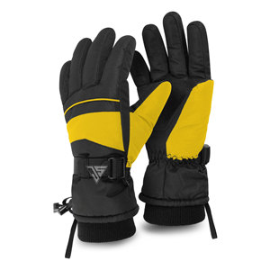 Gants tendance d'hiver unis, 100 % imperméables en polyester, doublés polaire, chauds, compatibles écran tactile, coupe-vent, élégants - Product Image 4
