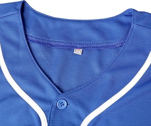 Camiseta Deportiva de Manga Corta con Cuello de Béisbol Azul, Transpirable, de Poliéster, Unisex, para Adultos, Ajuste Regular, Color Sólido - Product Image 3