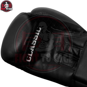 Guantes de Boxeo de Piel Sintética de 8oz, Diseño Negro Impreso, Producto Popular Personalizable, Último Estilo - Product Image 4