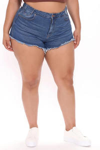 <b>Women's</b> High-Waisted Casual Summer Fashion Denim <b>Shorts</b> Solid Color Vintage Style Straight Leg <b>Cargo</b> Denim <b>Shorts</b> - Product Image 2