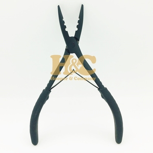 Alicates para Extensiones de Cabello de 3 Orificios, Herramienta Profesional de Acero Inoxidable de Grado Quirúrgico, Alicates para Aplicación de Cinta Adhesiva de Larga Duración - Product Image 1