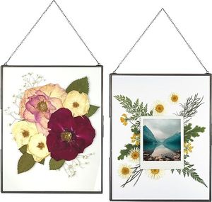 Home Decor Glass & Metal Hanging Photo <b>Frame</b> for <b>Wall</b> Decoration, with 2 Sides Glass Customized Decorative Picture <b>Frames</b> - Product Image 4