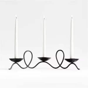 Wholesale customizable iron warm toned metal candle holder great for weddings, parties, and special occasions - Product Image 6