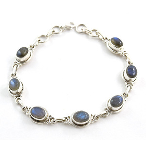 Blue fire <b>labradorite</b> 925 sterling silver handmade bezel set everyday wear casual <b>bracelet</b> jewellery bohemian tribal jewellery - Product Image 3