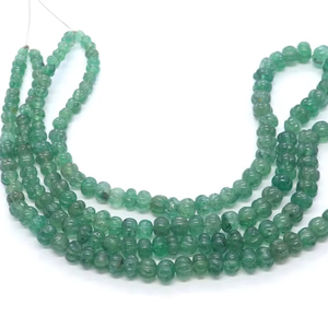 Cuentas de Cuarzo Verde Fresa Natural Talladas, Cuentas de Cuarzo Fresa en Forma de Sandía para Suministros de Joyería - Product Image 1