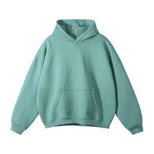 เสื้อฮู้ดโอเวอร์ไซส์แบบยูนิเซ็กซ์ สีเทาล้วน ผ้าฝ้ายฟลีซ สวมใส่สบาย มีกระเป๋า ดีไซน์เรียบง่าย ทรงปกติ เหมาะสำหรับฤดูหนาว ผลิตจากวัสดุถักทอเป็นมิตรต่อสิ่งแวดล้อม - Product Image 3