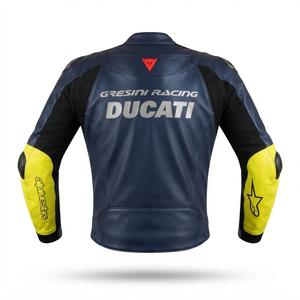 Men’s Rucati Cowhide Leather <b>Racing</b> <b>Jacket</b>/Chaqueta MotoCP Style CE Level 2 Armor Motorcycle Track Riding Protective Gear CE - Product Image 2