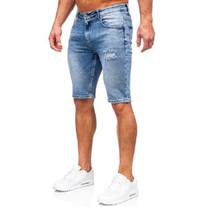 Pantalones Cortos de Mezclilla Casuales para Hombre, 100% Algodón, Tela de Lona Ligera y Transpirable, Estilo Urbano Personalizable - Product Image 2