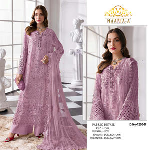 Traje pakistaní de georgette sintético completamente cosido con bordado de lentejuelas y trabajo Khatli, elegante salwar kameez - Product Image 4