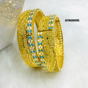 Designer gold plated Bangles online Design Fashion jewellery one gram the collection of Gold Plated Bangles,