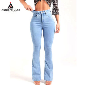 Pantalones vaqueros transpirables de talla grande para mujer, de uso en exteriores, los más vendidos al por mayor, pantalones vaqueros 100% algodón para mujer - Product Image 3