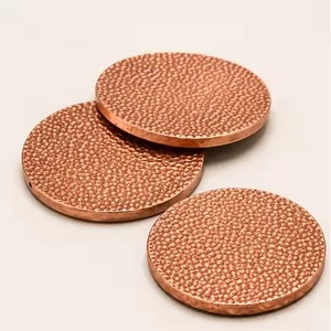 Modern Classic Copper Coaster Set Stylish Drink <b>Protectors</b> for Dining <b>Table</b> Restaurant Hotel Bar Wedding Events - Product Image 4