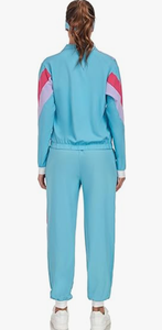 SPEZIA International Women's Color Blocked Tracksuit <b>Set</b> Full Sleeve Turndown Collar Sporty All Seasons Wear - Product Image 3
