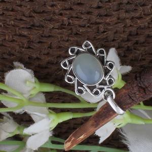 Colgante Ovalado de Aguamarina Azul Cielo Natural, Plata de Ley 925, Collar con Gema Transparente, Piedra de Nacimiento de Marzo, Joyería Fina para Mujer - Product Image 3