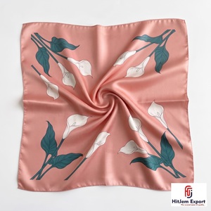 Womens Custom <b>Printed</b> Square Scarf Soft Lightweight Fashion Accessories OEM ODM Manufacturer Bulk Supply Low MOQ Savaii - Product Image 2