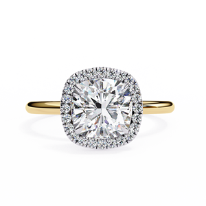 Bague en argent plaqué diamant, sertissage invisible, pierre centrale ovale, halo, bijoux de fiançailles et de mariage pour femme - Product Image 2