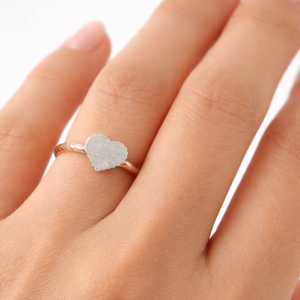 เครื่องประดับเงินแท้ 925 ชุบทองคำสีกุหลาบรูปหัวใจสองสี สำหรับสัญญาและหมั้นหมาย - Product Image 1