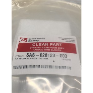 Semicon SAS-028123-003 <b>Ring</b>, <b>Ceramic</b>,Hi-Conduct,13.9 - Trusted Global Legacy Semiconductor Equipment and Parts at - Product Image 1