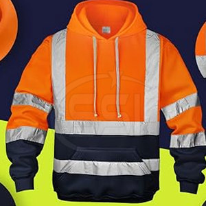 Sudadera Impermeable de Alta Visibilidad Naranja Reflectante, Ropa de Trabajo de Seguridad Clase 2 con Certificación ANSI y Logotipo Personalizado - Product Image 5